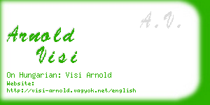 arnold visi business card